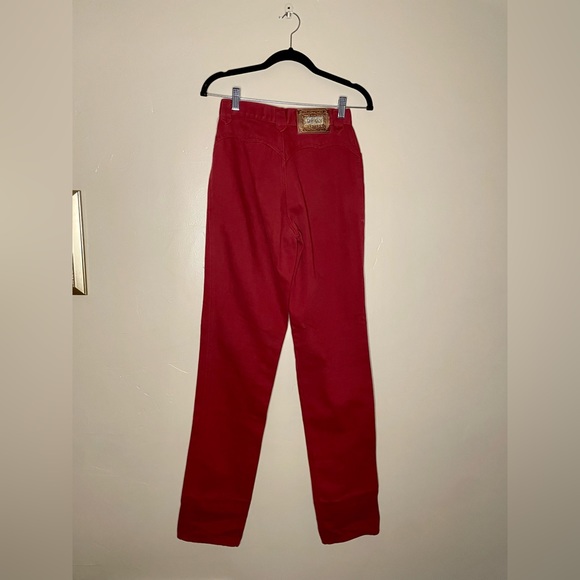 VTG Cherry Red Straight Leg Denim - Picture 2 of 11